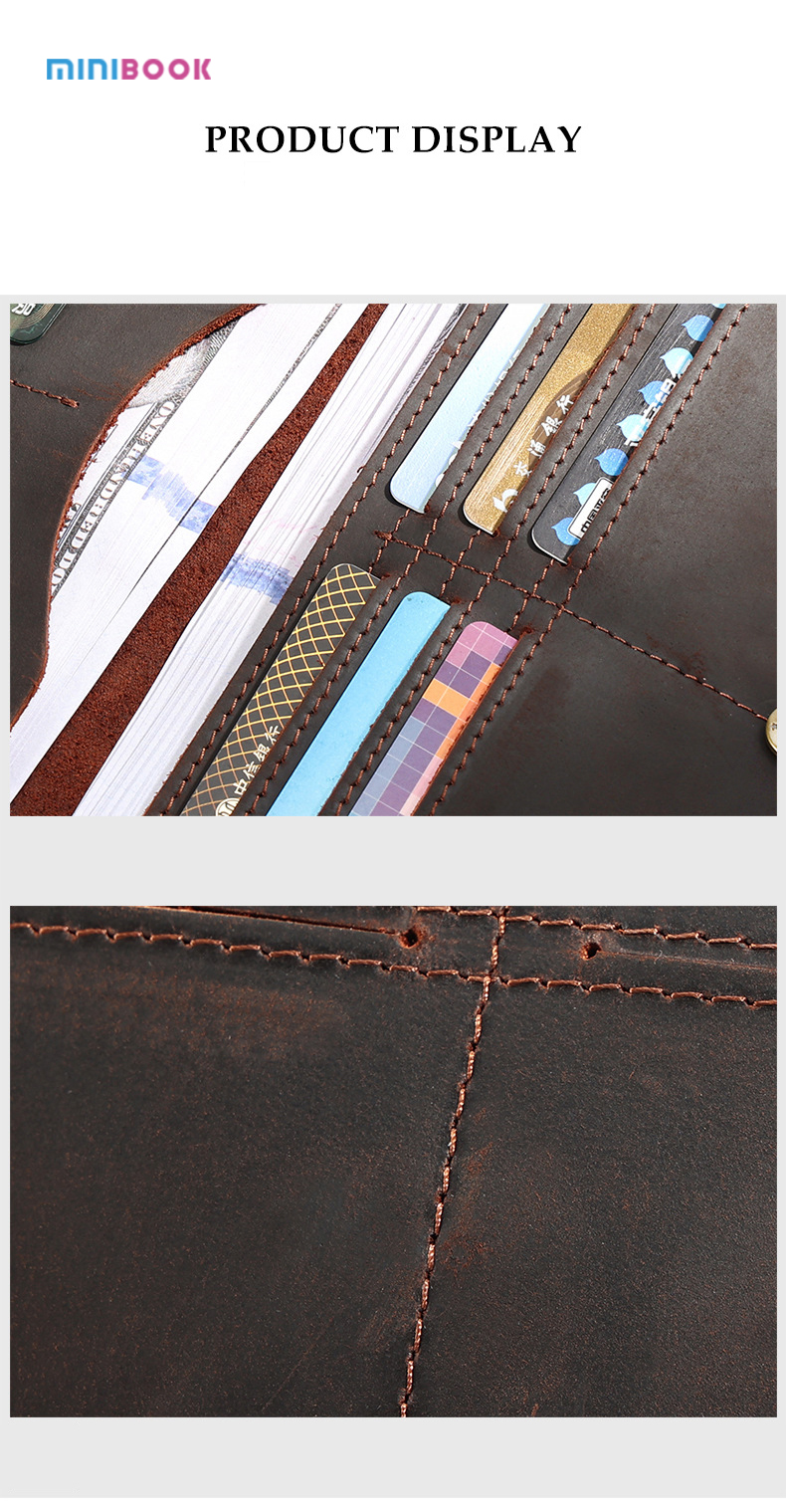 Custom Men's Genuine Leather Wallet with Multi-function Design OEM ODM Acceptable