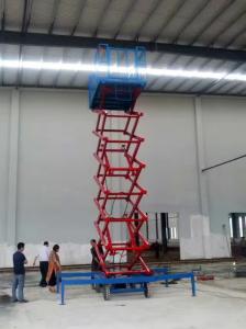 China Hydraulic Motorised Scissor Lift , 480kg 11 Meter Mobile Boom Lift wholesale