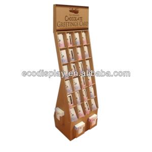 China Chocolate Greeting Card Display, Christmas Greeting Card Display, Cardboard Floor Display Stand wholesale