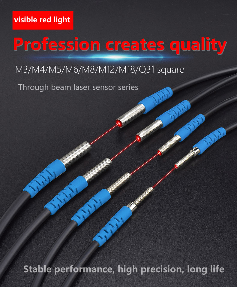 LUOSHIDA DC 3 Wire All Series Through Beam Laser Sensor 20m / 30m Sensing Distance