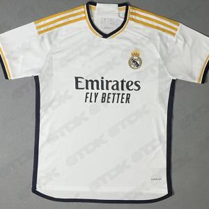 China Fan Polyester White Football Jersey Tear Resistant Striped Football Shirts wholesale
