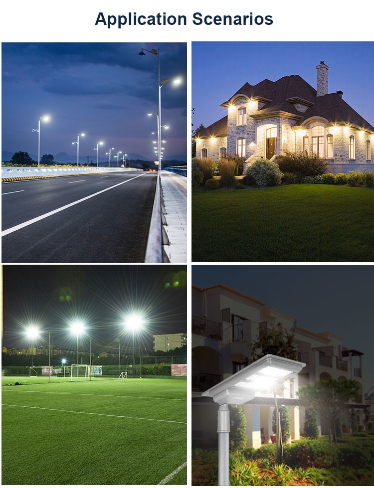 IP65 Outdoor ABS High Power Solar Street Light 50w 100w 150w 250w