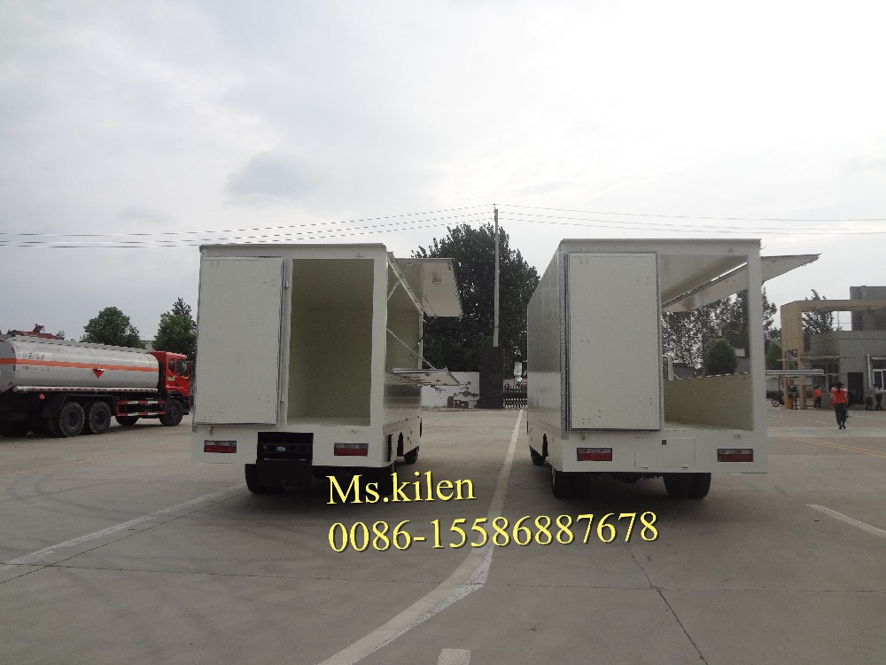 Small Cargo Van Truck Food Vending Truck Left Steering Manual Transmission