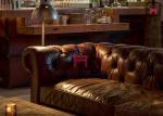Leather / Fabric Hotel Upholstered Restaurant Booth Chesterfield Sofa American