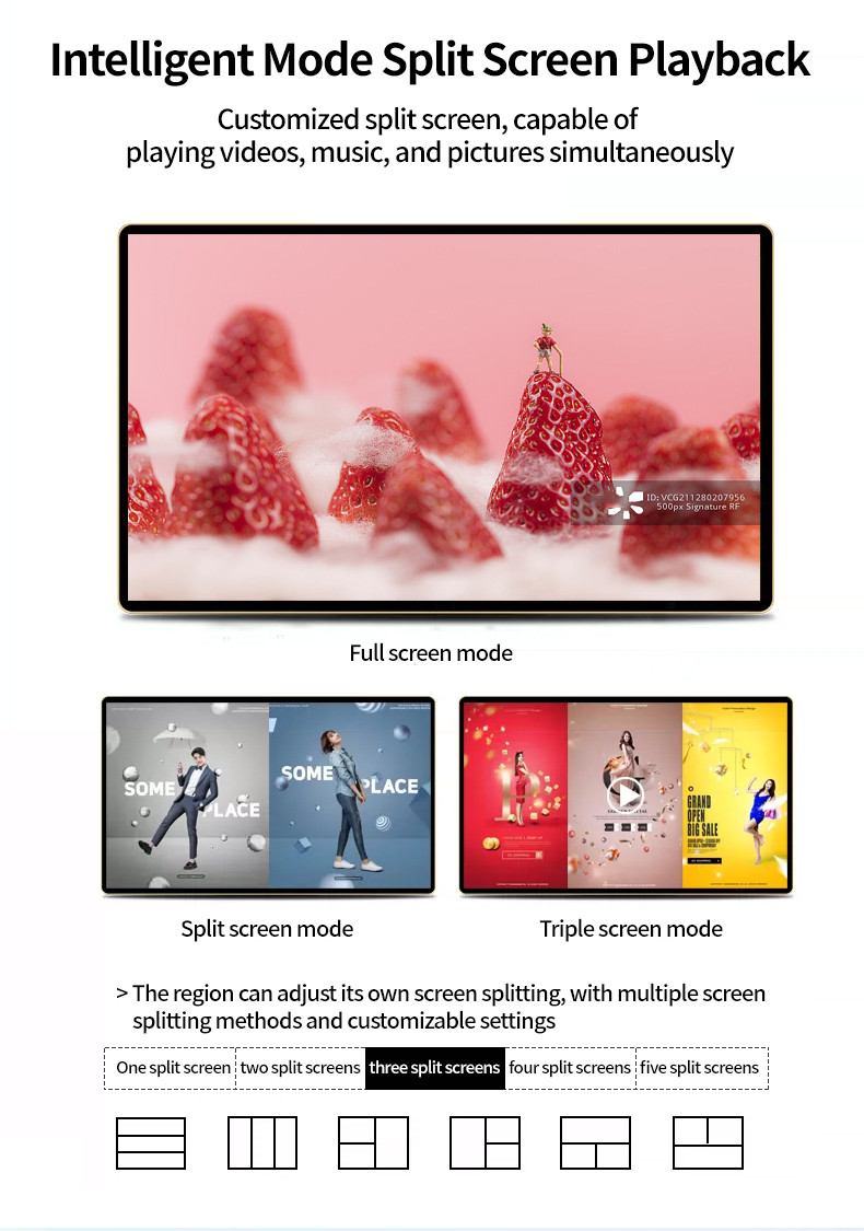 43 inch large screen Andorid wifi touch screen Real-time Clock Supported totem digital signage with LCD Display for pubilc store
