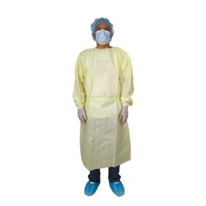 China Yellow SMMMS Level 3 Disposable Isolation Gowns Non Woven Hospital wholesale