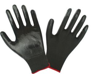 China Black Nitrile Coated Nylon Gloves wholesale