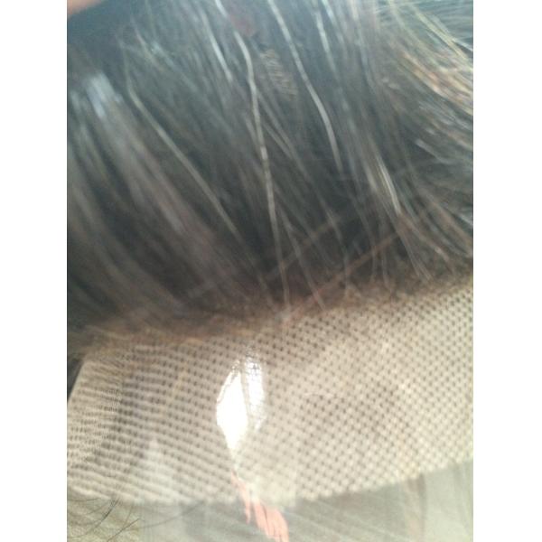 Easy Maintenance Mens Toupee Hair With Single Knots And Lace Base