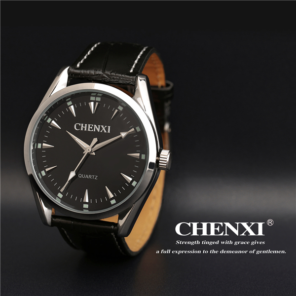 Business Watches Men 2015 Mens Stylish Watches Big Dial Sport Men Genuine Leather Watch