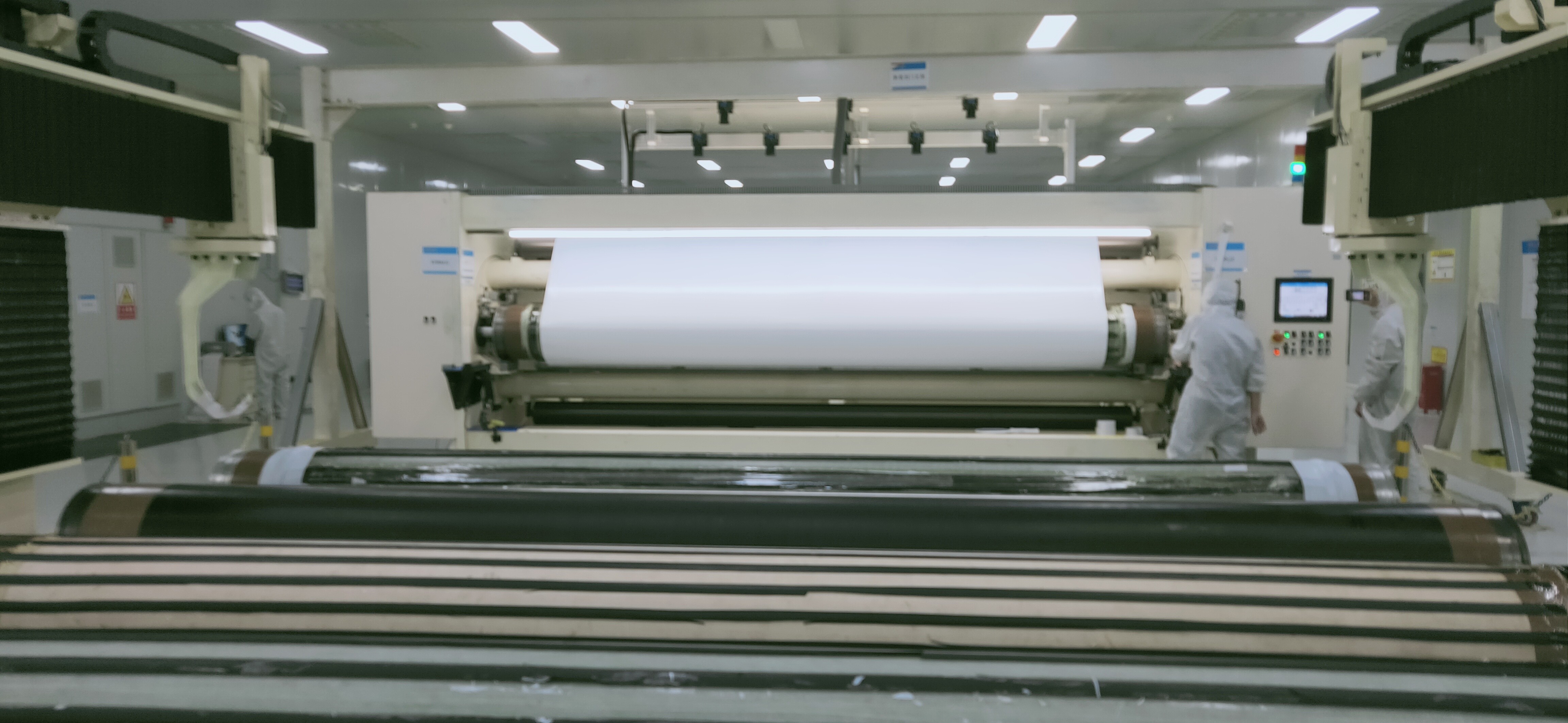 50 Micron Plastic Film Rewinder , PE Film Rewinding Machine