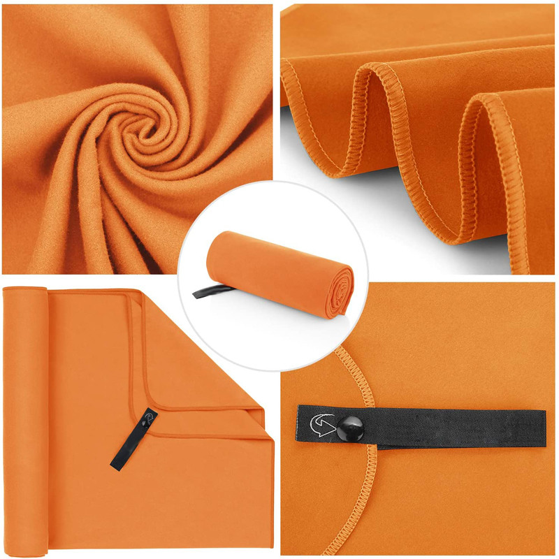 Sweat Absorbing Printed Logo Sports Promotion Personalized Soft Microfiber Suede Towel Custom