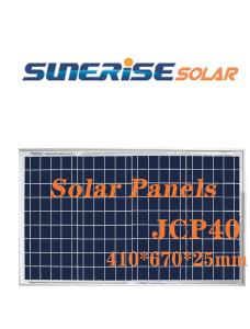China Monocrystalline 36 Cells 3KG 40Watt 18V Solar Panel wholesale