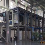 Waste solvent recycling equipment production line