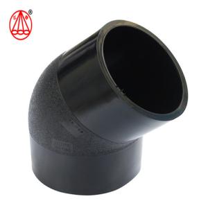 China Butt Welding Hdpe Bend Pipe Fittings , 45 Degree Elbow Plastic Material wholesale