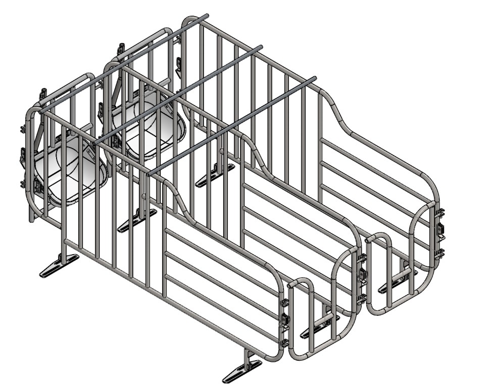 Customized 800 Sows Farming Equipment Gestation Cage For Sow