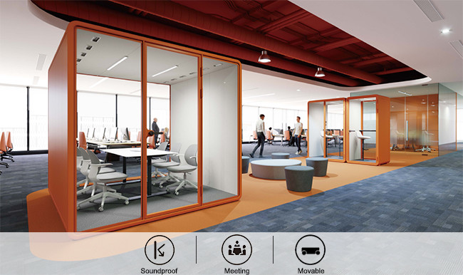 Extra Large Office Meeting Booth For Silent Pods Enough Space Customized