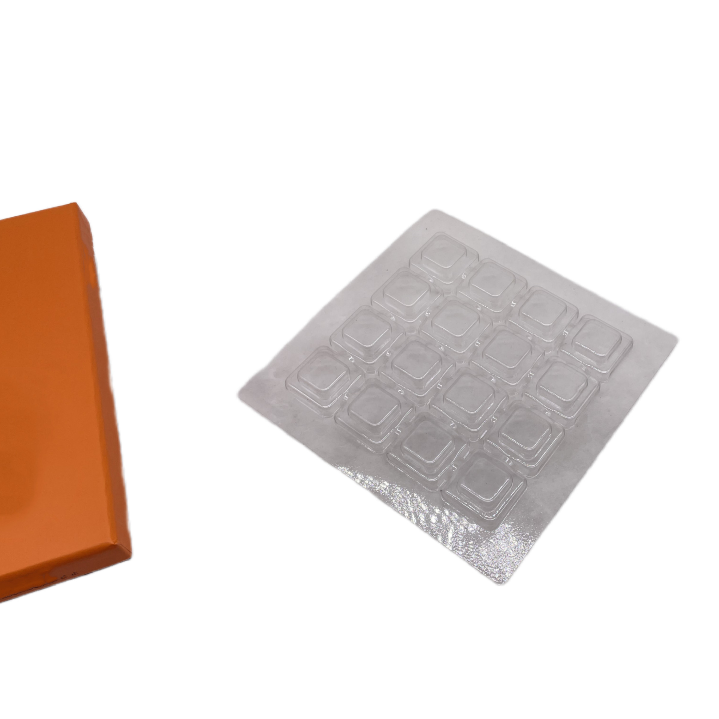 16 Pcs Chocolates Clear Blister Plastic Insert Tray For With Kraft Paper Packaging Box