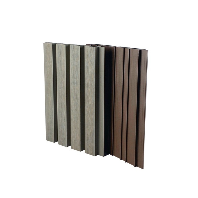 Fireproof 25x227mm WPC Cladding Panel Wood Plastic Composite Grating Plank Indoor Board Office Project