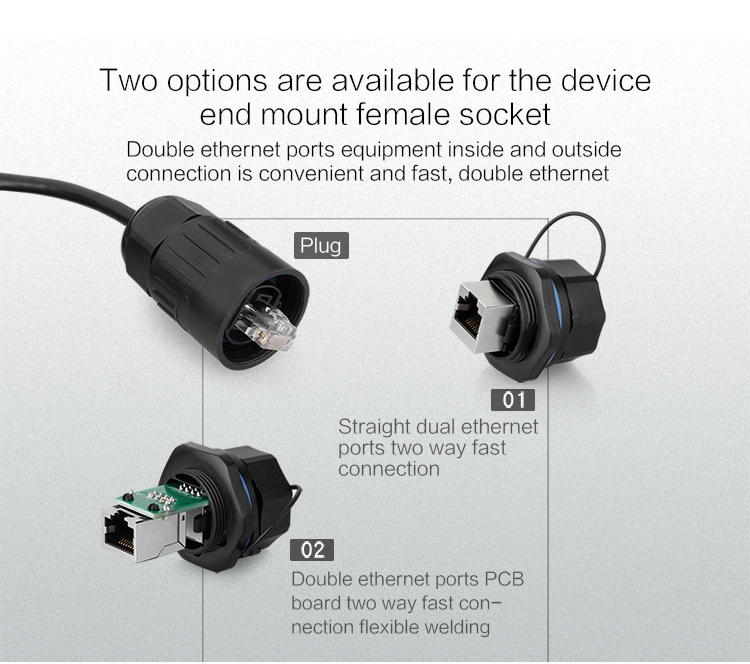 IP68 Rj45 Waterproof Ethernet Connector