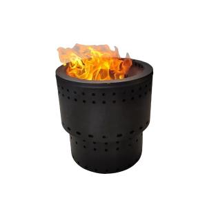 China 13.5 Inches Powder Coated Steel Fire Pit Smokeless Fire Pit Sliver Or Black wholesale
