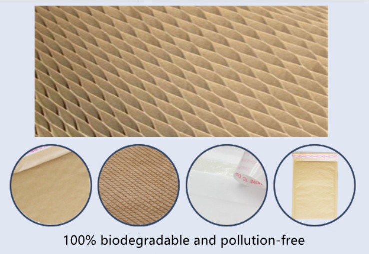 Postal Honeycomb Paper Padded Mailers Customized Envelope For Cushion Protection