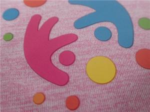 China OEKO Custom Clothing Patches Injection Molding Double Color On Non - Woven Fashion 3D Logo wholesale