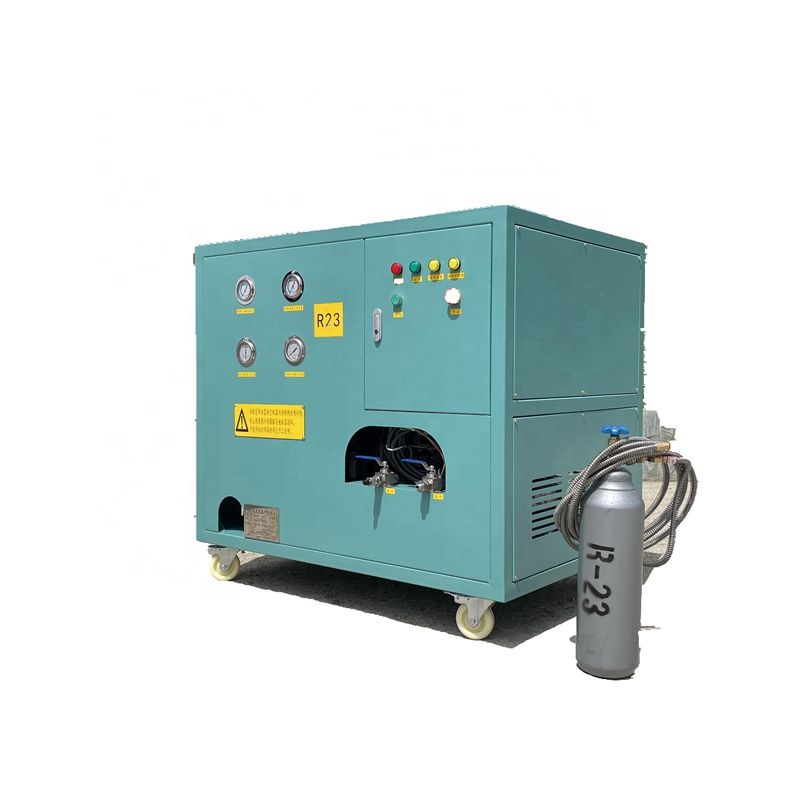 R22 R134a refrigerant residual gas recovery unit ac gas charging recharge 25HP ISO tank recovery machine