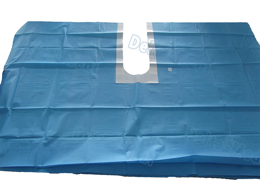U Drape , U Split Surgery Disposable Surgical Drapes With 5cm Adhesive Tape And Tube Holders