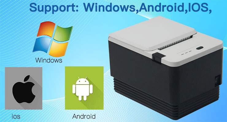 80mm Thermal Receipt Printer with Automatic Cutter and Multi-Language Support Stable