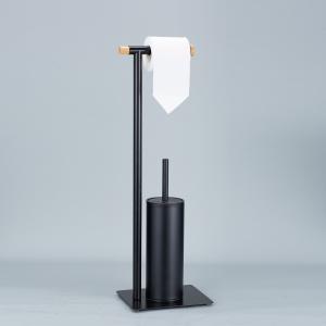 China Metal Cup Standing Bathroom Toilet Brush And Holder Customized Logo wholesale