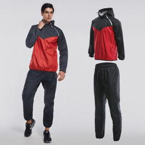 China Black And Red Running Wear With Zipper Closure XL , XXL , XXXL Size wholesale