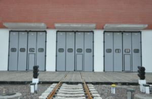 China Galvanized steel Industrial Folding Doors Railway EMU Maintenance Station Doors wholesale