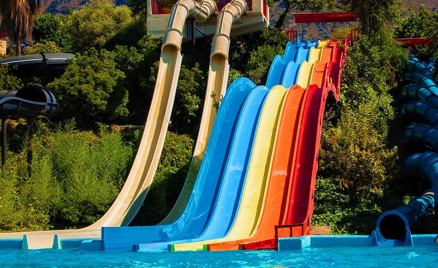 Aqua Park Swimming Pool Custom Games Multiple Fiberglass Water Slide for Adults