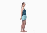 Athletic Workout Ladies Casual Pants Elegant Short Pants Printing Quick Dry