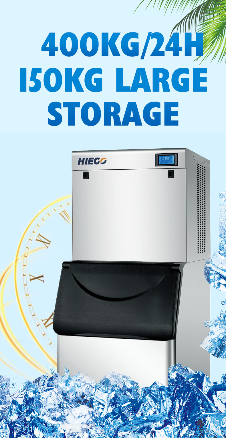 Large Capacity 400kg Commercial Ice Machine Cube Maker Industrial Ice Making Machine
