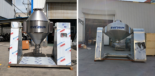 Continuous Tumbling Double Cone Blender Powder Mixer Machine For Minerals