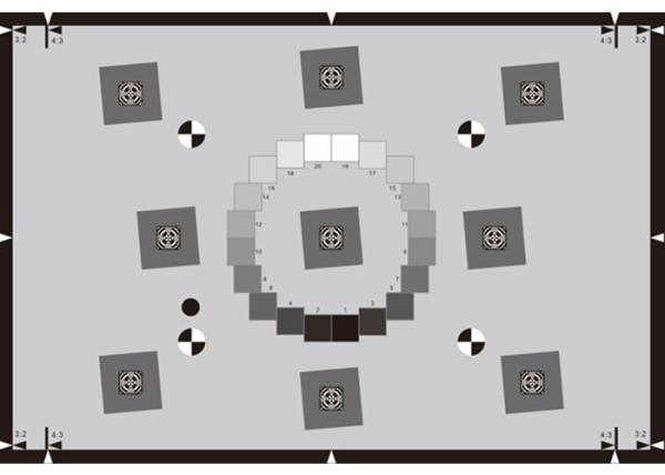 ISO 12233: 2014 Edge SFR (eSFR) Inkjet chart Suitable For HDTV And Cinema