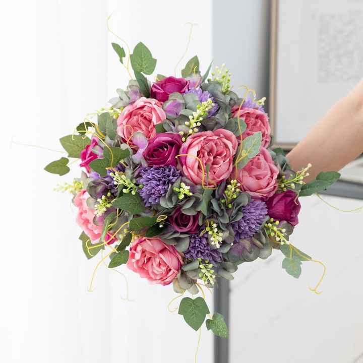 Small Heads Peony Bush Artificial Persian Rose Flower Wedding Bridal Bouquet Wholesale Silk Rose Flowers