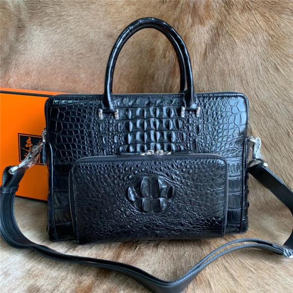 Exotic Real Crocodile Skin Businessmen Briefcase Working Handbag Genuine