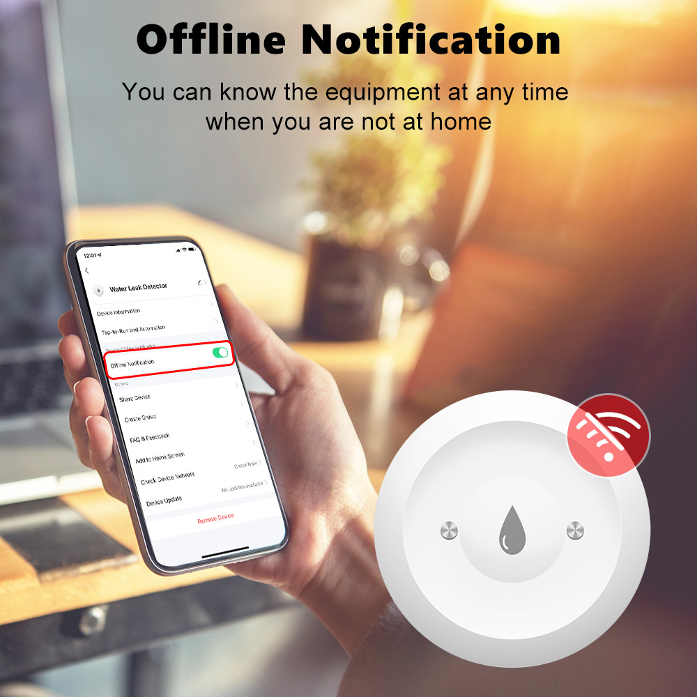 Zigbee Water leakage sensor Linkage Alarm App Water Leak Detector Tuya Zigbee Water Immersion Sensor