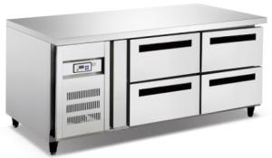 China 300L Counter Refrigerator Freezer With 6 Steel Drawers wholesale