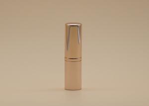 China Bright Rose Gold Lip Balm Tubes , Aluminum Lipstick Tube Plastic Inner wholesale