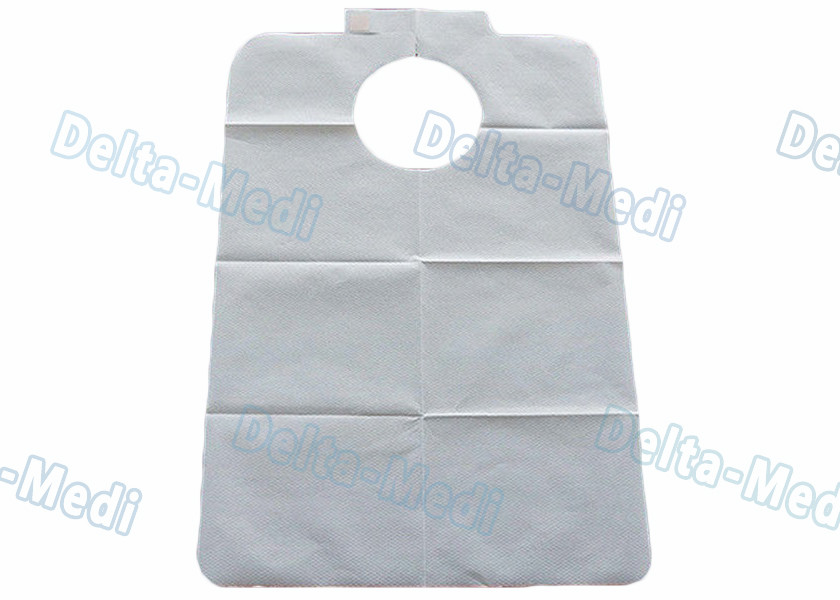 Customized Disposable Dental Bibs / Apron White Color Easy To Wear
