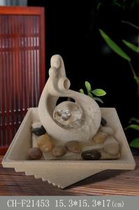 China Smooth Couple Indoor Rolling Ball Water Fountain wholesale