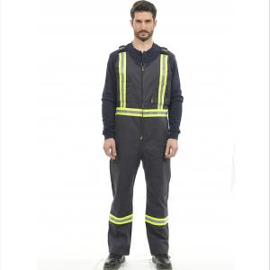 China Arc Flash Flame Resistant Workwear 100% Cotton Industrial Fire Retardant Bib Overalls wholesale