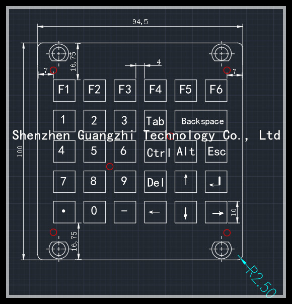 USB 5x6 Matrix Metal Numeric Keypad 29 Keys Stainless Steel Keypad