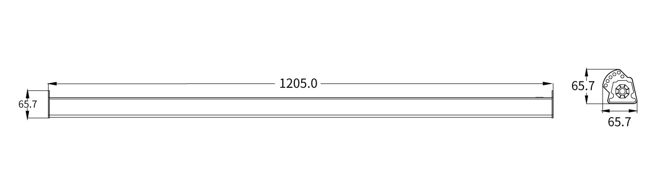 Anti Glare 60W Suspension Linear LED Light 150W/M A4 Beam