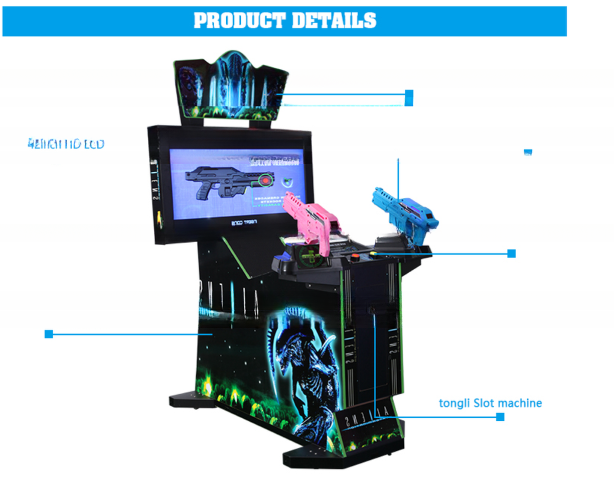 32LCD High Definition Screen Video Shooting Game Machine For Indoor Game Zone