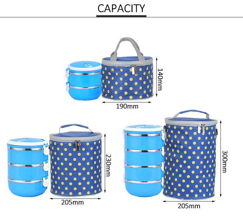 L19cm Polyester Insulated Thermo Foldable Lunch Bag