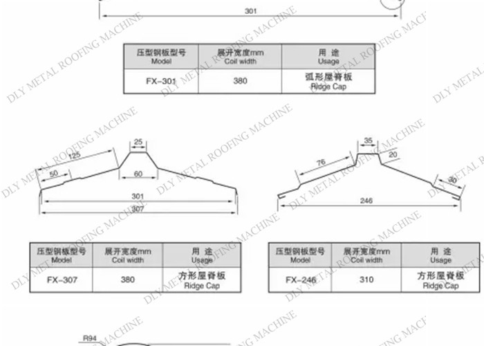 4kw Roof Ridge Cap Roll Forming Machine PLC Ridge Roof Tile Forming Equipment